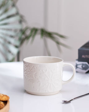 Snowflake Coffee Mug - White