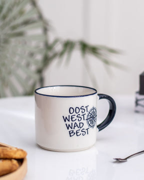 'OOST WEST WAD BEST' Coffee Mug - Blue