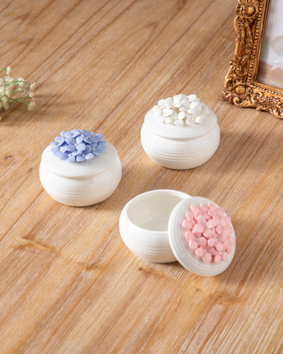 Ivory Blossom Trinket Keeper - Pink 