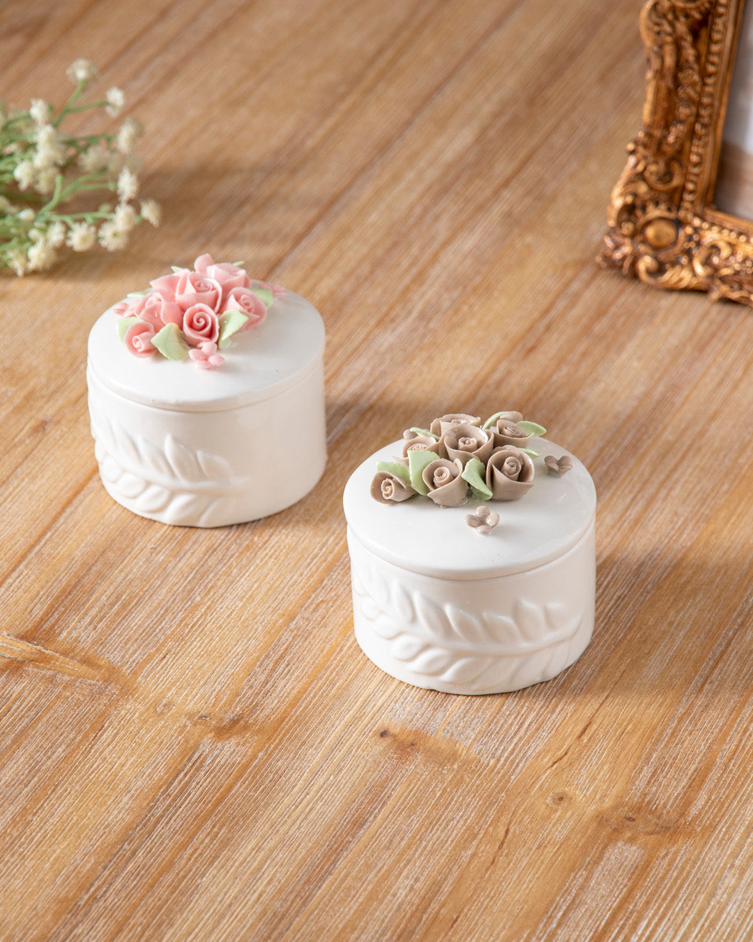 Floral Harmony Trinket Keeper - Pink 