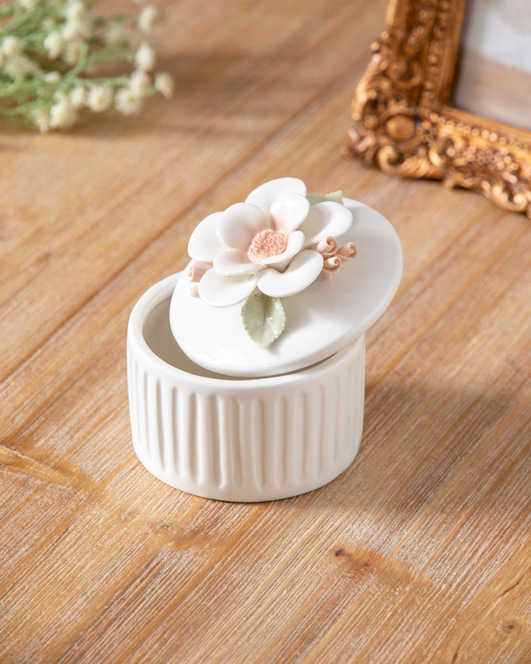 Ivory Blossom Trinket Keeper 