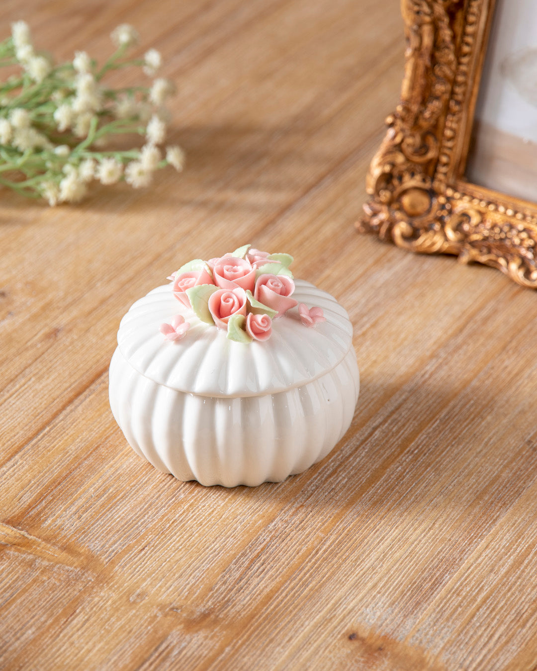 Rose Blossom Trinket Keeper - Set Of 2 