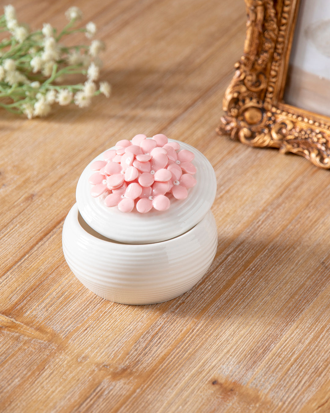 Ivory Blossom Trinket Keeper - Pink 