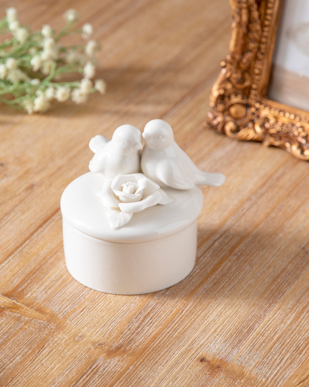 Bird Bliss Trinket Keeper - White 