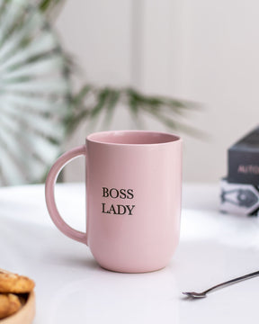 'BOSS LADY' Coffee Mug - Pink