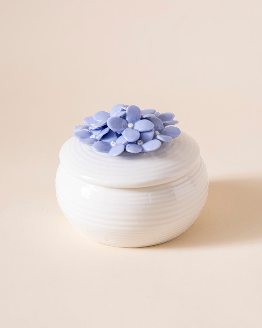 Ivory Blossom Trinket Keeper - Blue 