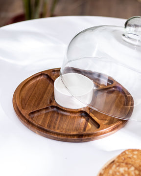 Charcuterie Chip 'n Dip Platter with Ceramic Bowl