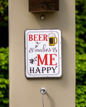 'Beer makes ME Happy' Tin Bar Sign