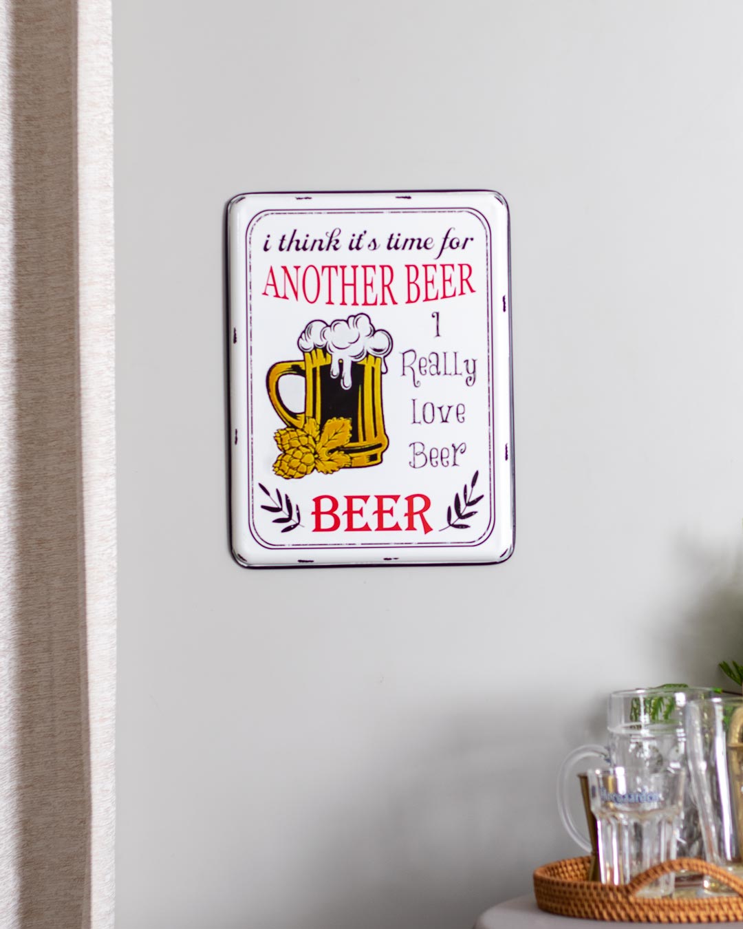 'Another Beer' Tin Bar Sign - The Decor Kart