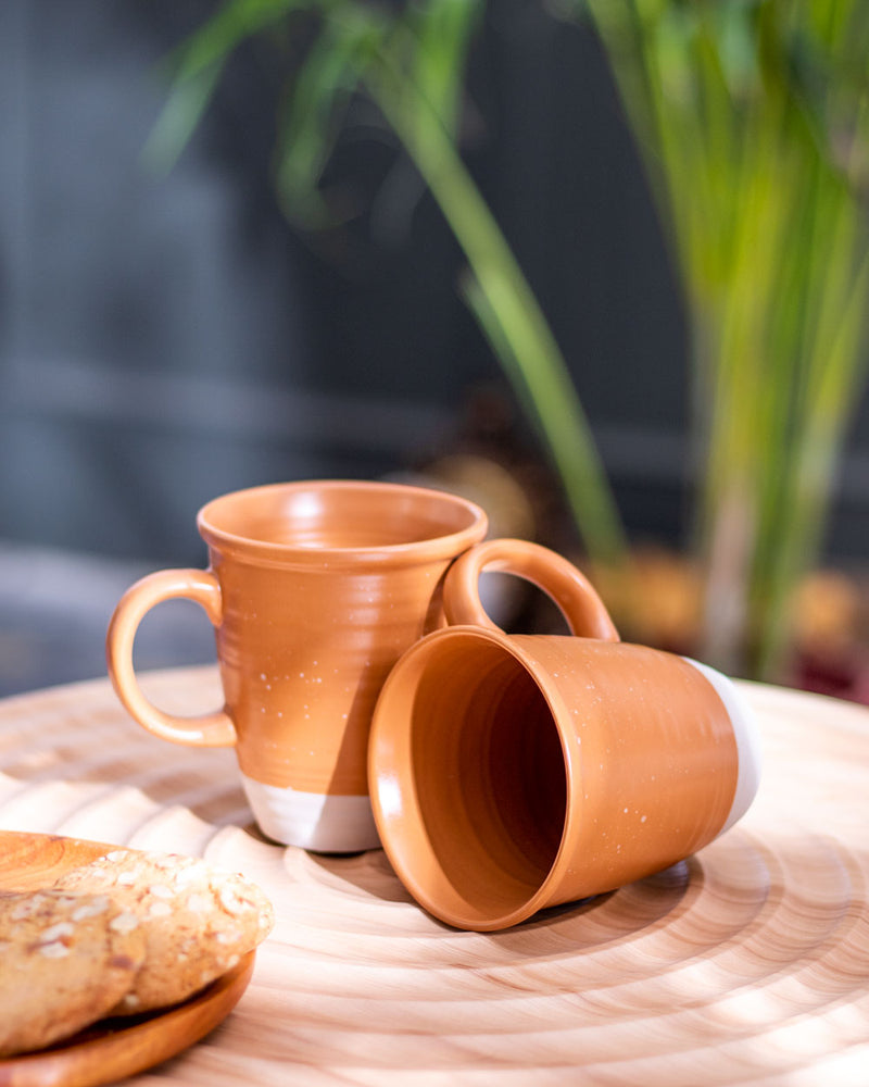 'Handthrown Brown' Coffee Mug - Set of 2