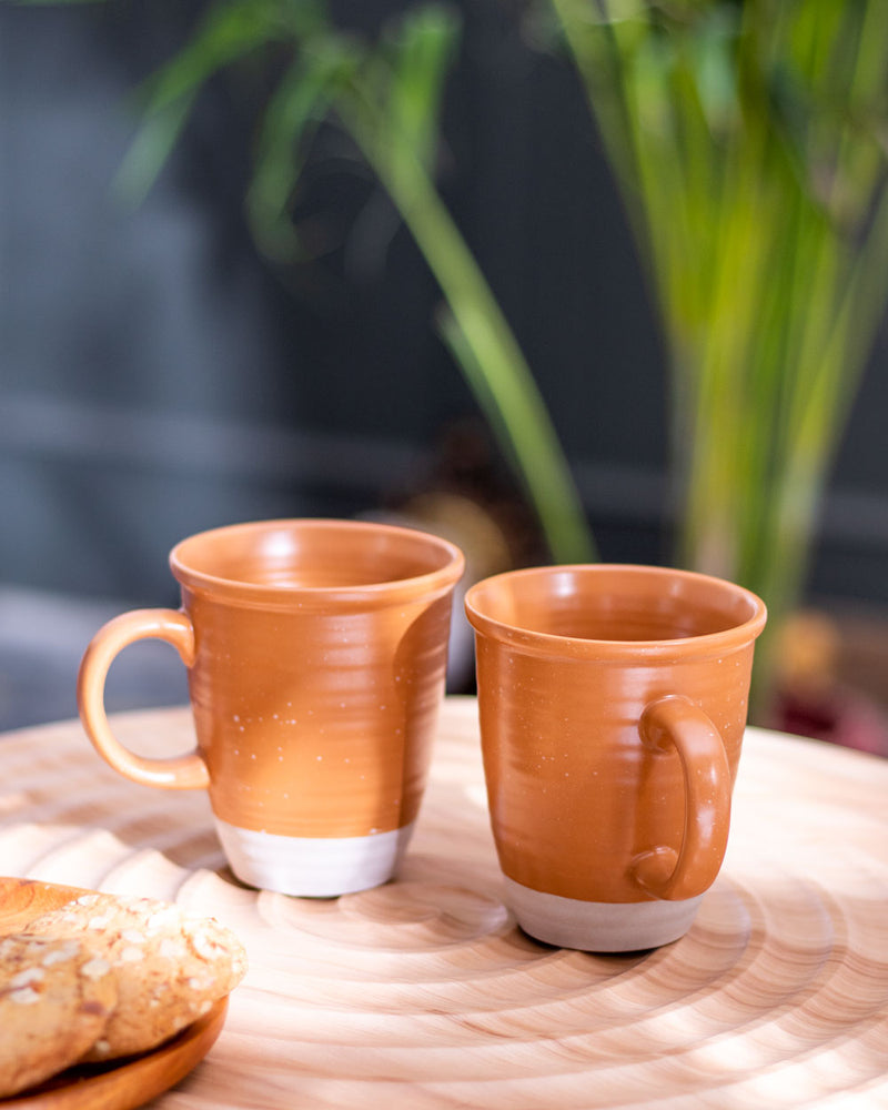 'Handthrown Brown' Coffee Mug - Set of 2
