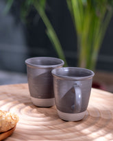 'Handthrown Grey' Coffee Mug - Set of 2