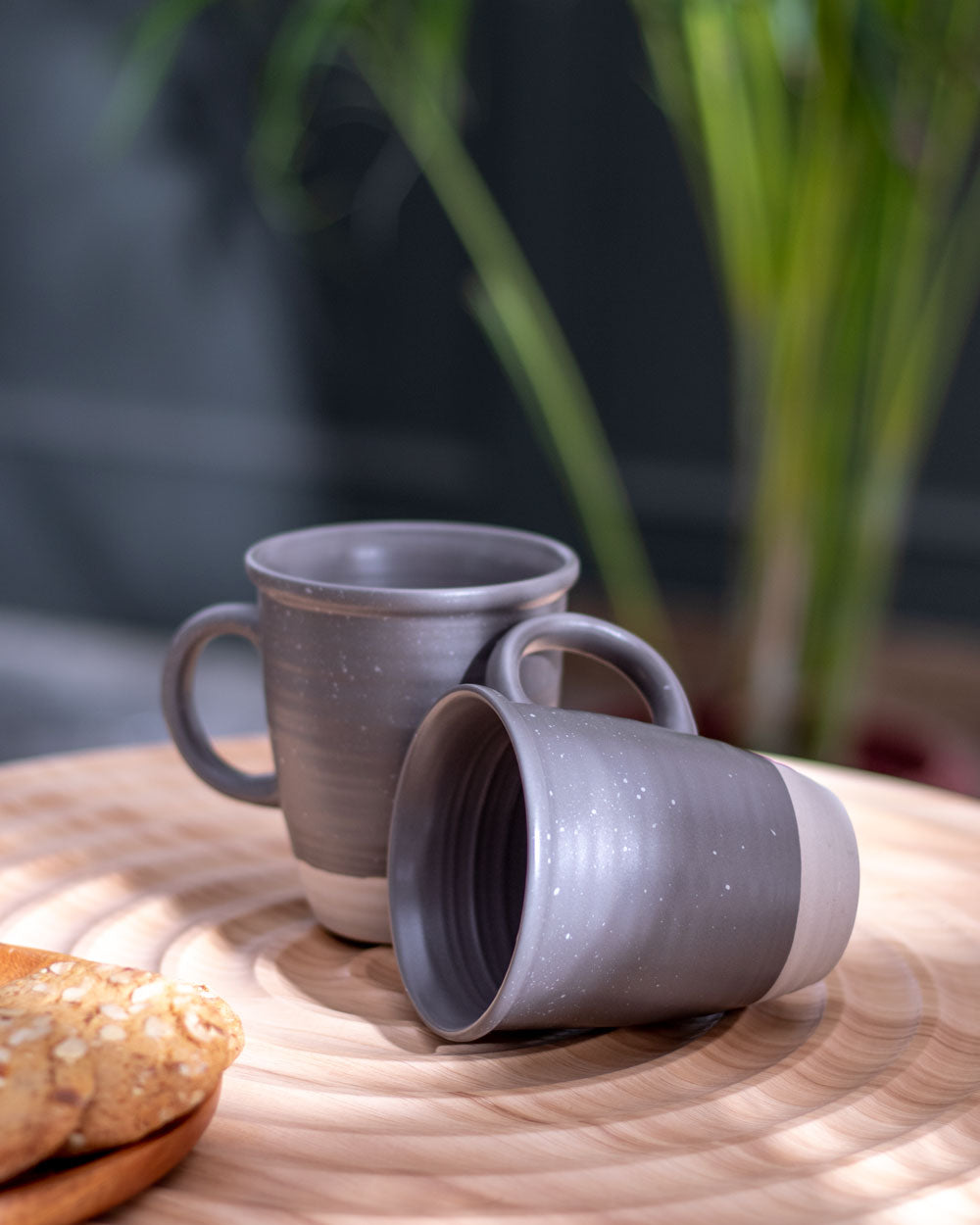 'Handthrown Grey' Coffee Mug - Set of 2