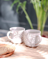 'Lily Bliss' Floral Mug - Set of 2
