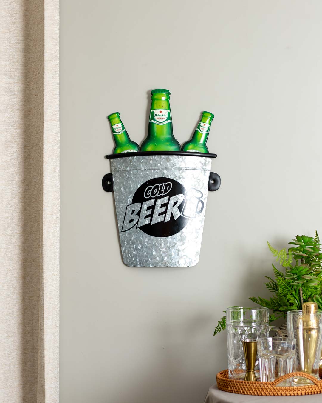 Cold Beer Tin Bar Sign 