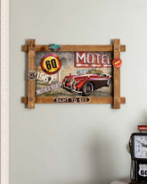 1954 Jaguar XK Vintage Wooden Frame Poster
