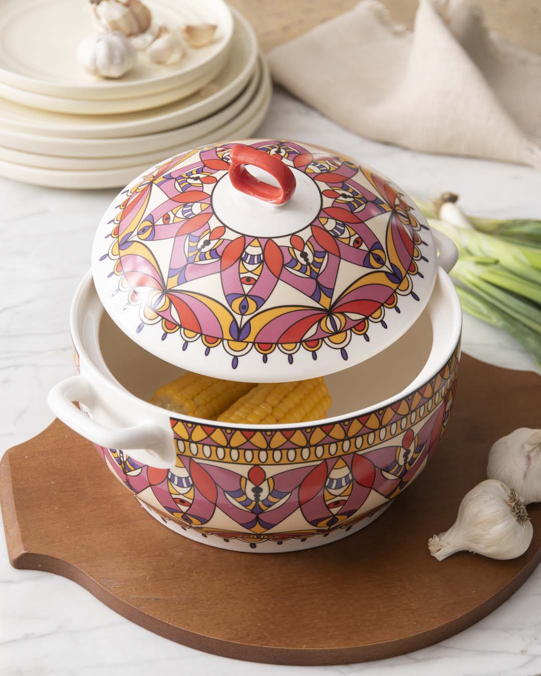'Marrakech' Buffet Casserole with Ceramic Lid - The Decor Kart 