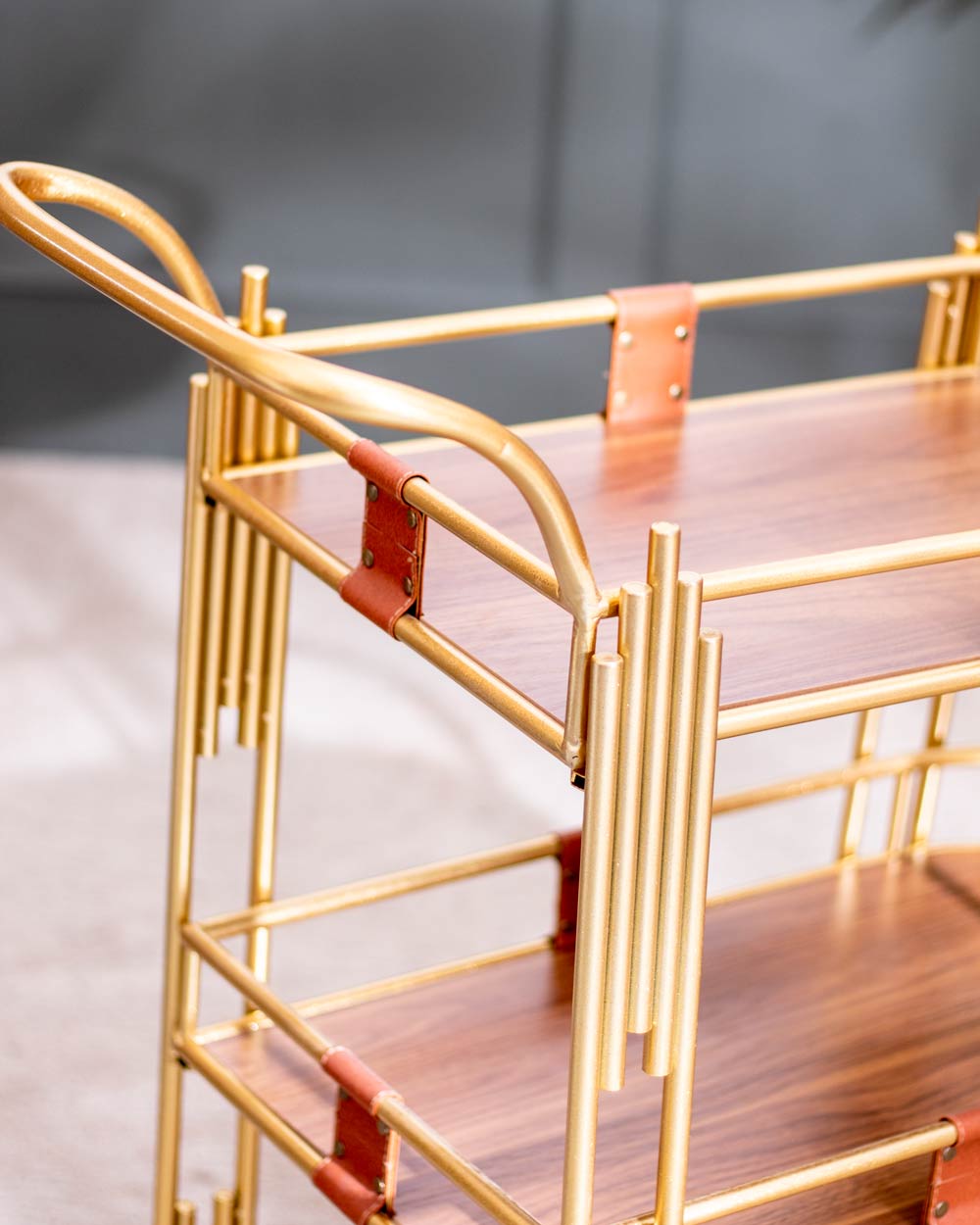 Efficient and Functional 3-Tier Bar Cart