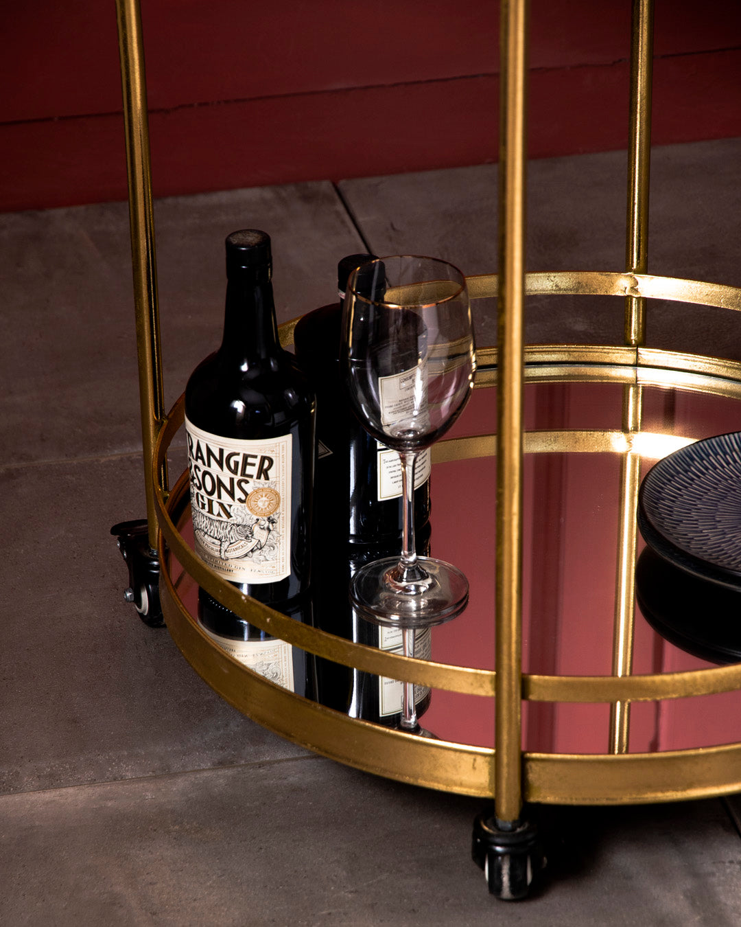 Glamour Sphere Bar Cart 