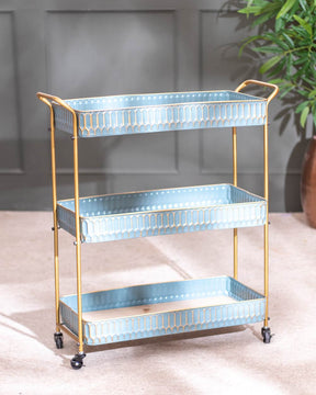 Mage 3-Tier Bar/Serving Cart - Blue