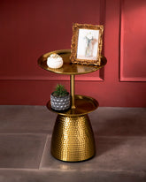 Regal Gold 2-Tier Accent Table 