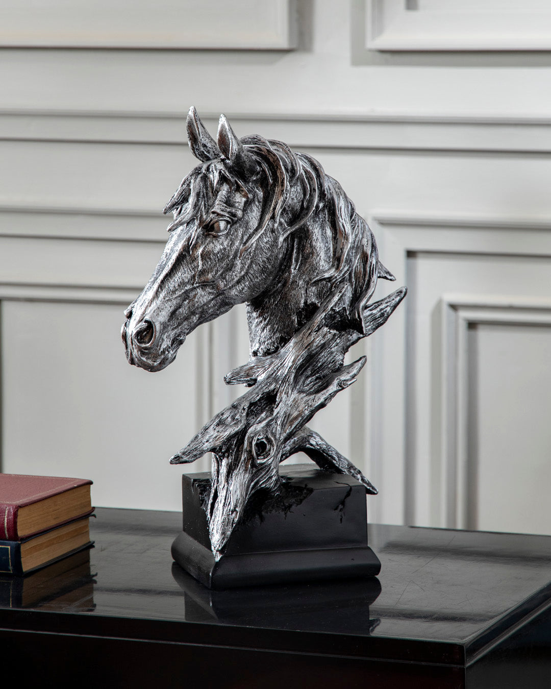 Majestic Stallion Horse Sculpture - Silver 
