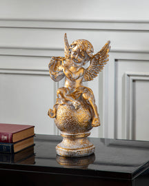 Angel Cherub Playing Harp 