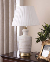 Faded Elegance Ceramic Table Lamp - The Decor Kart 