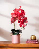 Red Orchid Charm Artificial Flower Arrangement 