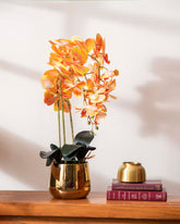 Golden Sunset Orchid Artificial Flower Arrangement 