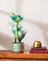 Teal Lotus Artificial Flower Arrangement 
