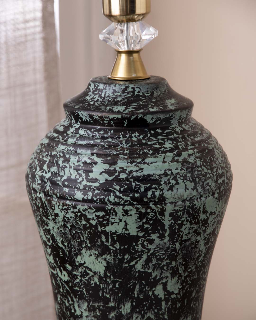 Rustic Resonance Ceramic Table Lamp - The Decor Kart 
