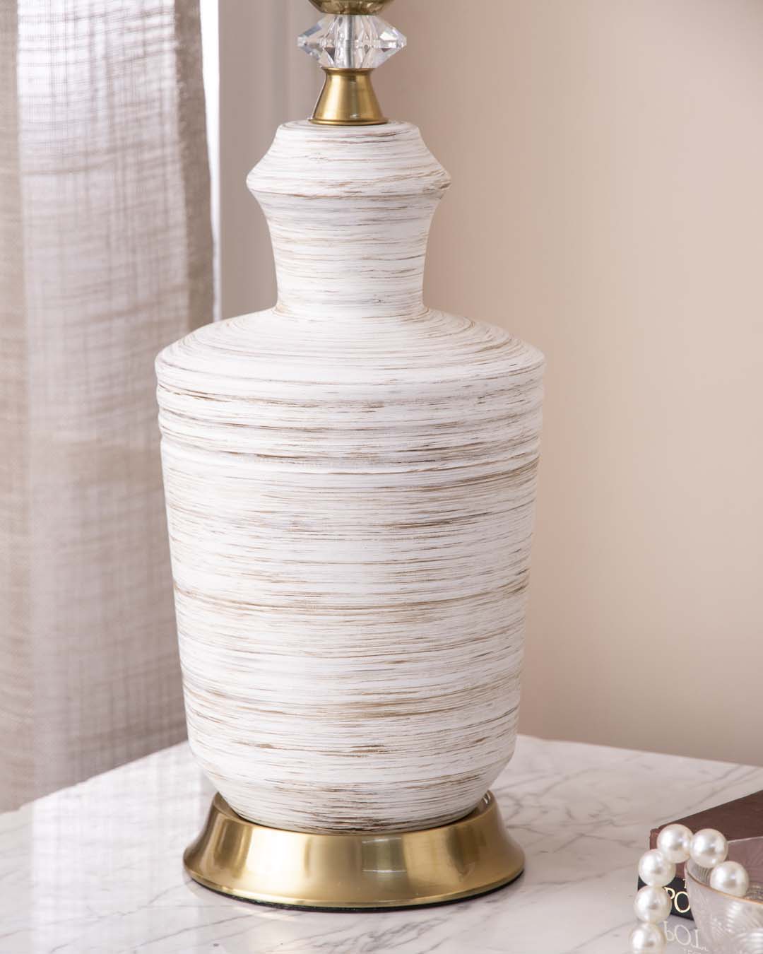 Faded Elegance Ceramic Table Lamp - The Decor Kart 