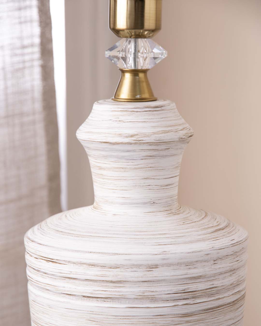 Faded Elegance Ceramic Table Lamp - The Decor Kart 