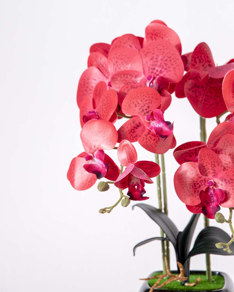 Red Orchid Artificial Flower Arrangement 