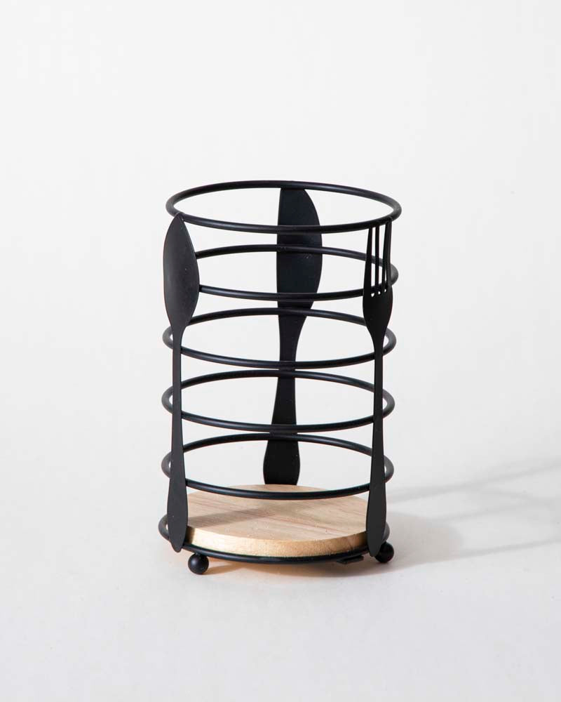 'Spoonful' Cutlery Stand - Black