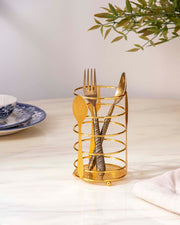 'Spoonful' Cutlery Stand - Gold