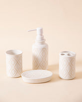 Bohemian 4-Piece Bath Set - White 