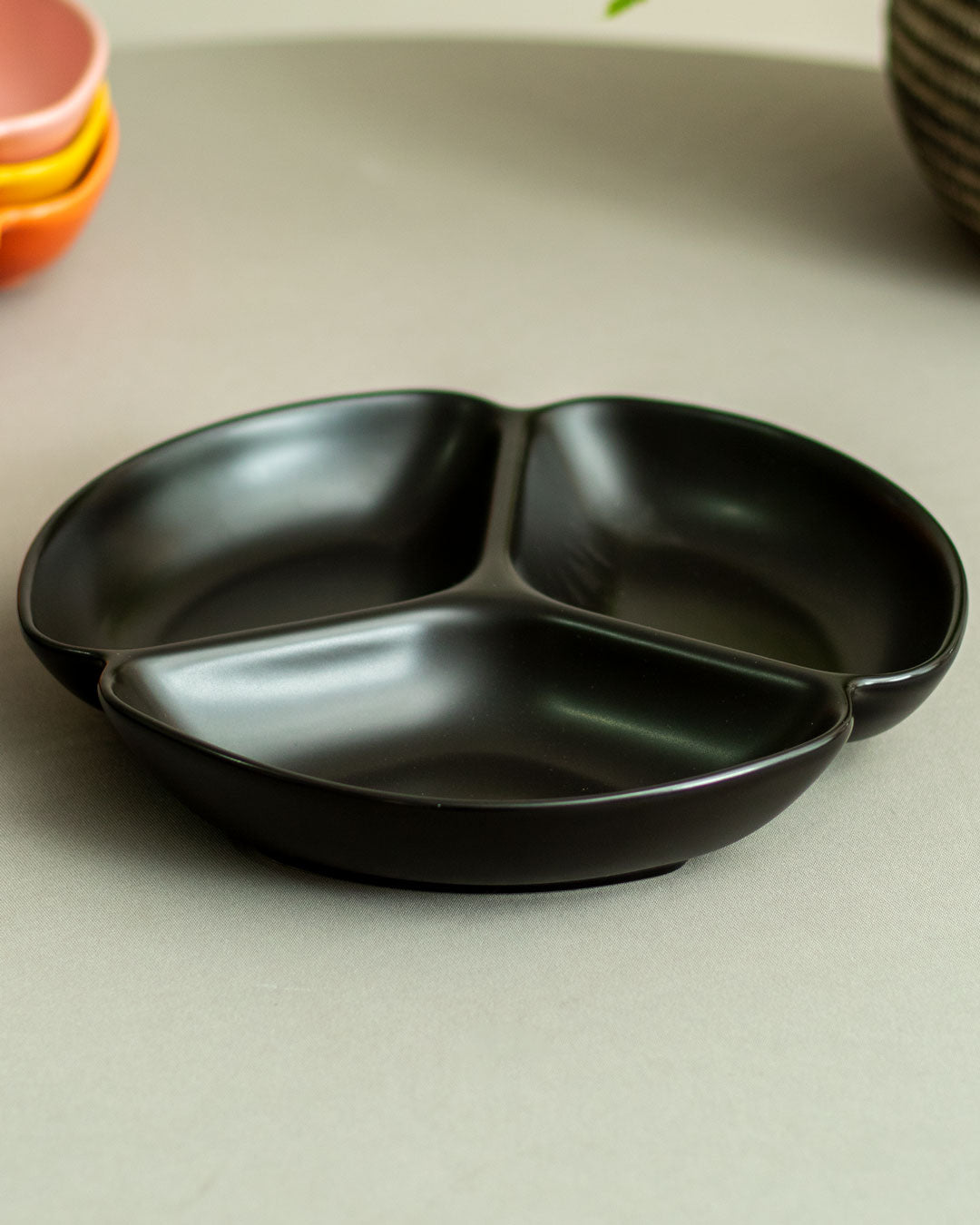 Monochrome Chip & Dip Platter - Navy Blue - The Decor Kart 