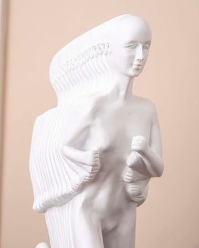 Running Girl Statue - White - The Decor Kart 