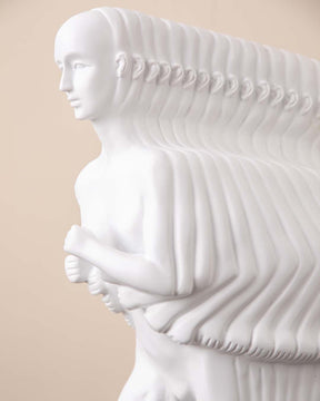 Running Girl Statue - White - The Decor Kart 