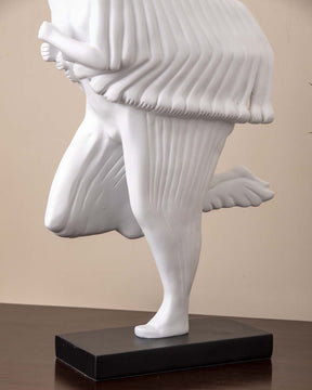 Running Girl Statue - White - The Decor Kart 