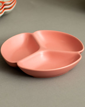 Monochrome Chip & Dip Platter - Pink - The Decor Kart 
