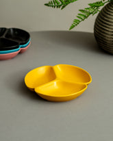 Monochrome Chip & Dip Platter - Yellow - The Decor Kart 