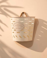 'Flowers & Garden' Wall Mounted Planter Urn - Off White 