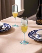 Sparkling Champagne Flute - Sky Blue - Set Of 4 