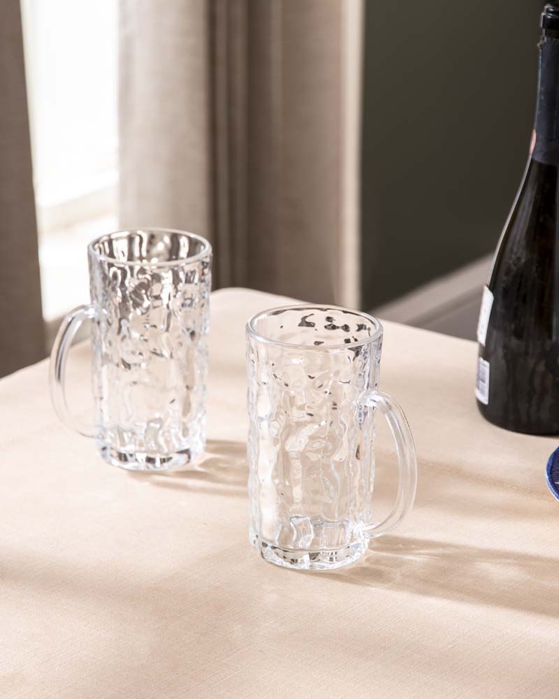 Hammered Glass Beer - Set of 2 