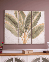 European style 3-piece set with embossing banana leaves