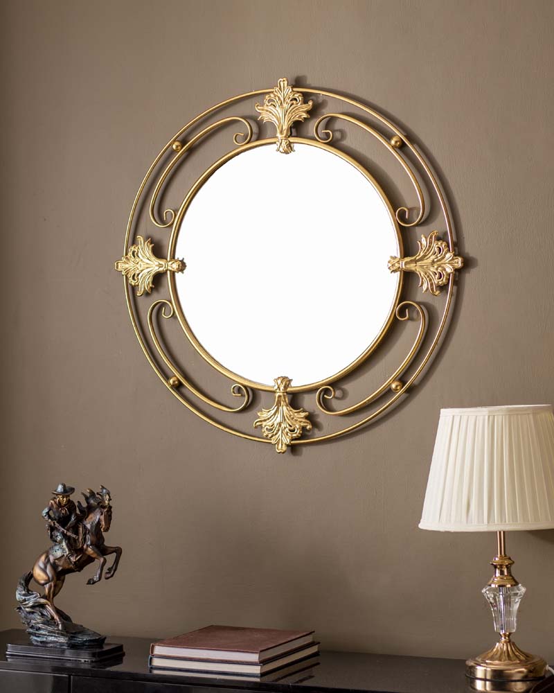 Ornate Vintage Gold Wall Mirror 