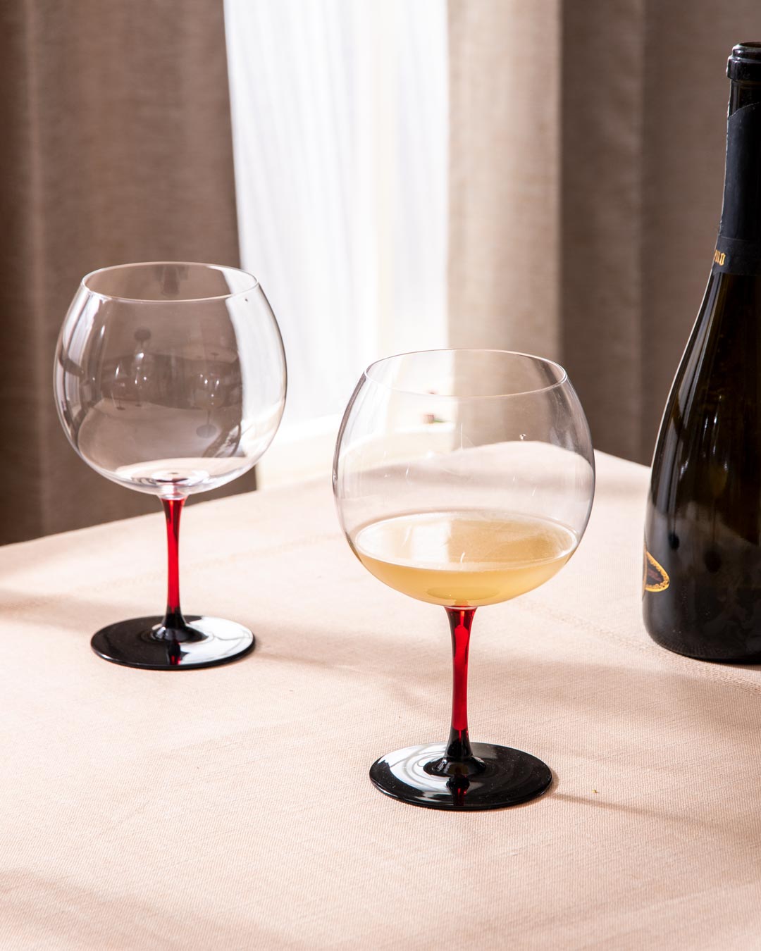 Midnight Flame Wine Glasses - Set Of 4 